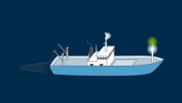Trol yapan suda yol almayan  bir tekne - fenerler